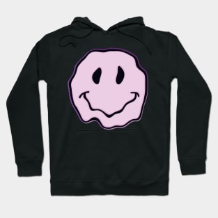 Light purple melting smiley face Hoodie